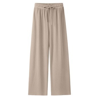 【Helena】闊腿褲 拖地褲 直筒長褲 冰絲垂墜感透氣涼爽高腰顯瘦大尺碼薄款純色落地休閒褲 寬褲【C138】-規格圖9