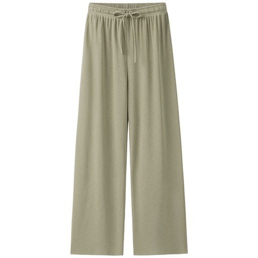 【Helena】闊腿褲 拖地褲 直筒長褲 冰絲垂墜感透氣涼爽高腰顯瘦大尺碼薄款純色落地休閒褲 寬褲【C138】-規格圖9