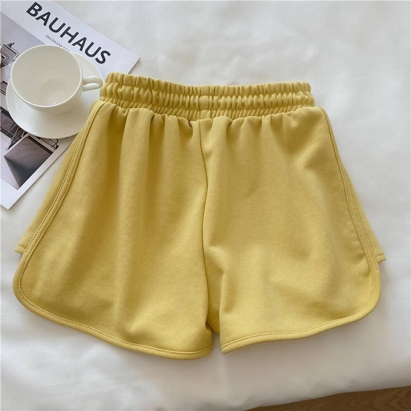 【Helena】真理褲 闊腿褲 刺繡短褲 寬鬆高腰居家闊腿褲 休閒運動熱褲 女褲 褲子【C177】-細節圖8