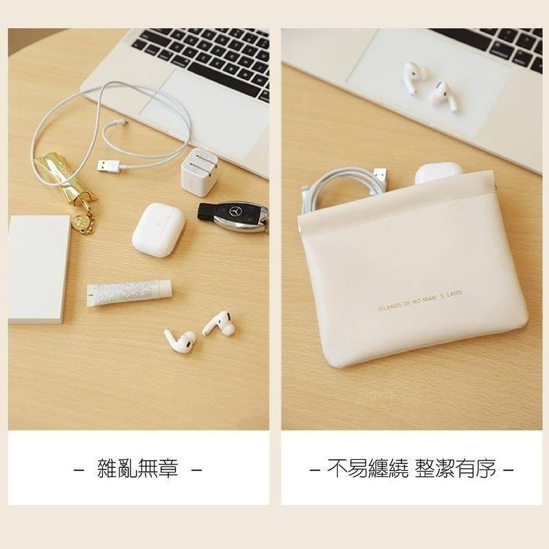 【Helena】彈片收納包 隨身小收納包 彈片收納袋 3c收納包 防水皮革零錢包 衛生棉包 旅行包 包包【D66】-細節圖4