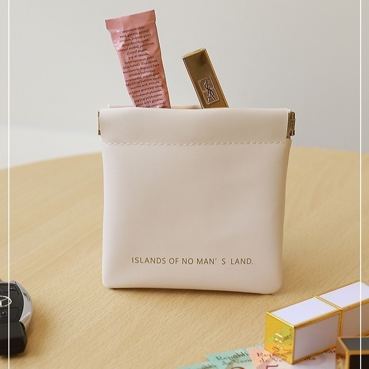 【Helena】彈片收納包 隨身小收納包 彈片收納袋 3c收納包 防水皮革零錢包 衛生棉包 旅行包 包包【D66】-細節圖5