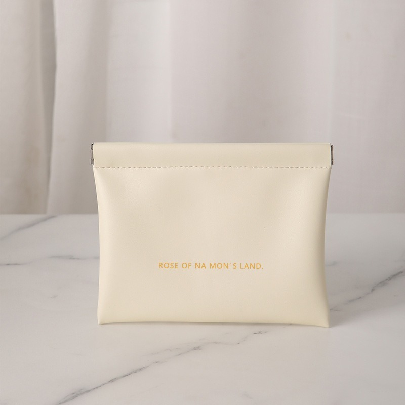 【Helena】彈片收納包 隨身小收納包 彈片收納袋 3c收納包 防水皮革零錢包 衛生棉包 旅行包 包包【D66】-規格圖8