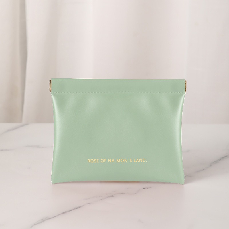 【Helena】彈片收納包 隨身小收納包 彈片收納袋 3c收納包 防水皮革零錢包 衛生棉包 旅行包 包包【D66】-規格圖8