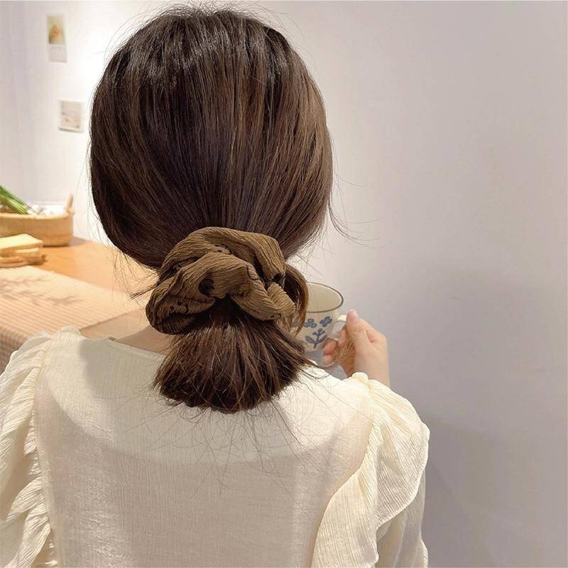 【7-ELEVEN 門市團購】【海麗娜】韓版微笑髮圈 大腸圈 頭飾 髮飾 ins風 笑臉髮圈 氣質時尚髮圈【D34】-細節圖6