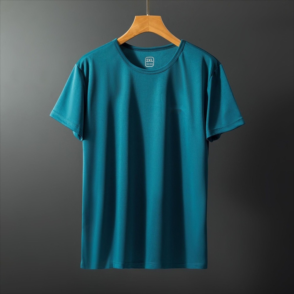 【Helena】冰絲速乾短袖上衣 涼感上衣 t恤 大碼素t 男裝 衣服 短袖男 素色圓領寬鬆薄款短袖上衣【A30】-細節圖7