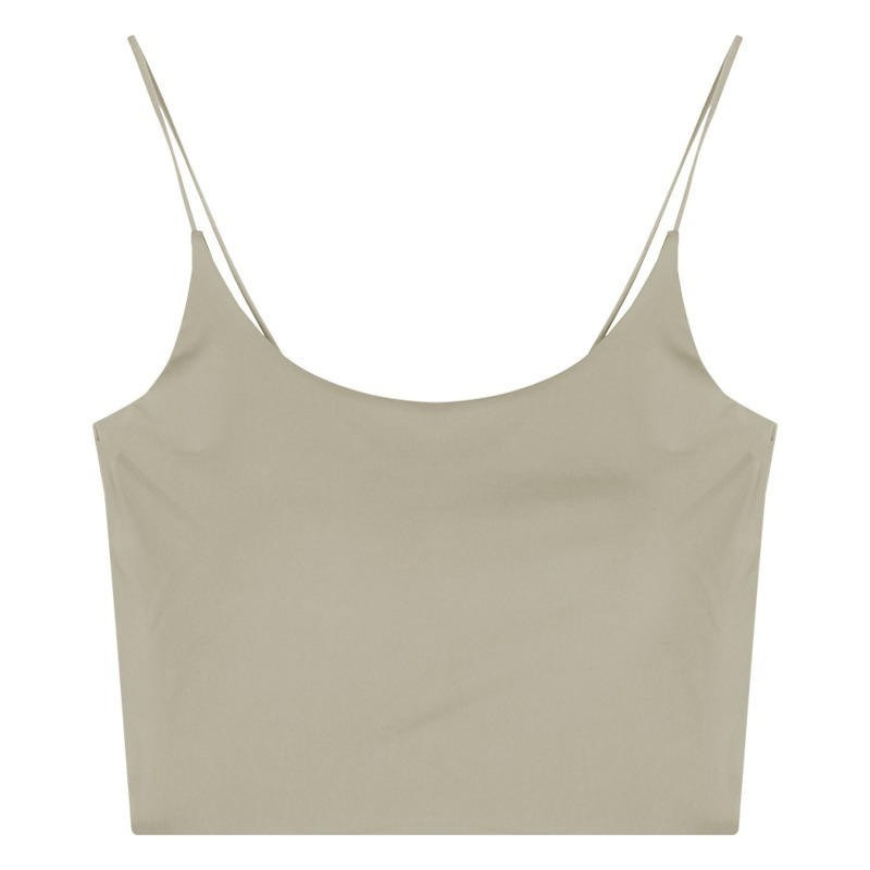 【7-ELEVEN門市團購】冰絲一體式帶胸墊美背背心 透氣免穿內衣小可愛 親膚細肩帶胸墊背心 涼感舒適內搭【B182】-細節圖9