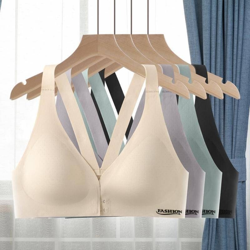 【Helena】前扣式無痕涼感內衣 無鋼圈美背內衣 聚攏運動內衣 包覆冰絲透氣包副乳胸罩 背心 內衣【 B166】-細節圖8