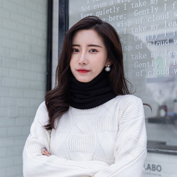 【Helena】保暖針織圍脖 冬季護頸脖套 針織圍巾 加絨保暖毛線圍脖 防寒 男女可用脖圈套 脖圍 圍巾【D87】-細節圖2