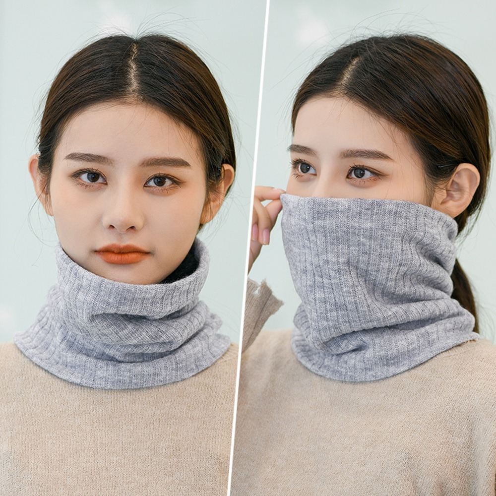 【Helena】保暖針織圍脖 冬季護頸脖套 針織圍巾 加絨保暖毛線圍脖 防寒 男女可用脖圈套 脖圍 圍巾【D87】-細節圖3