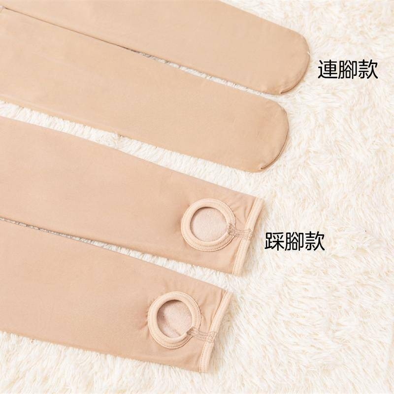 【Helena】光腿神器 秋冬加絨加厚內刷毛 假透膚褲襪 發熱褲襪 超自然保暖瘦腿裸感 緊身褲 打底褲 褲襪【D65】-規格圖9