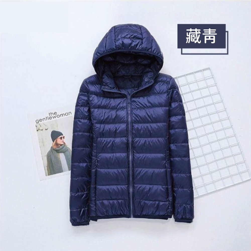 【Helena】連帽羽絨外套 輕羽絨外套 羽絨服 長袖上衣 韓版大碼修身顯瘦百搭開衫衣 保暖抗寒 外套女【A2100】-規格圖9