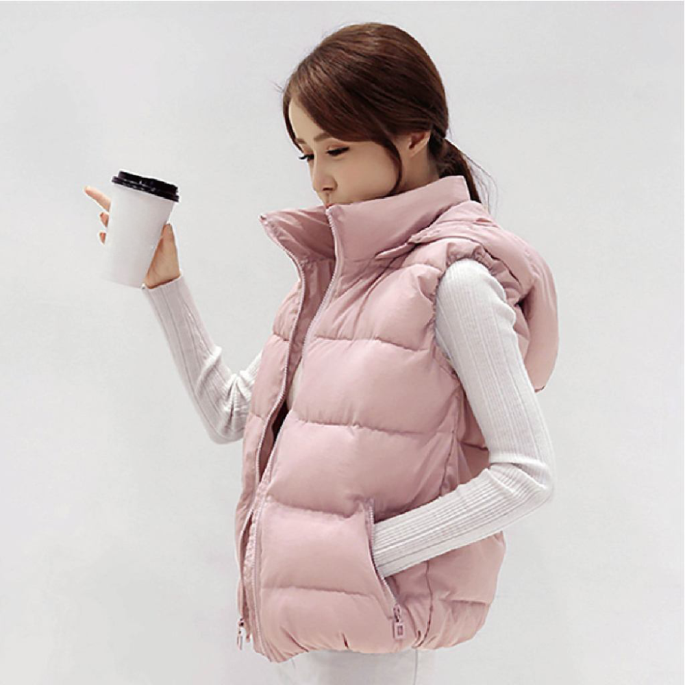 【7-ELEVEN門市團購】羽絨棉背心 連帽背心 羽絨棉馬甲 短版背心 麵包服 抗寒保暖修身顯瘦百搭背心【A2101】-規格圖8