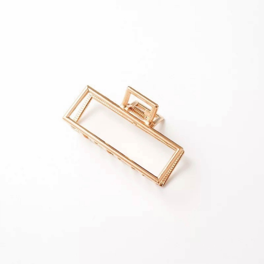 【Helena】復古小仙女極簡金色金屬爪夾 鯊魚夾 抓夾 洗澡髮夾 髮夾 髮飾 頭飾 配飾 生活用品【D51】-規格圖9