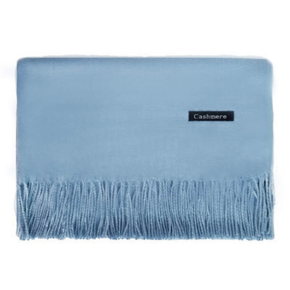 【Helena】仿羊絨圍巾 圍脖 針織圍巾 披肩 流蘇圍巾 純色保暖抗寒親膚圍巾 圍巾女【D88】-規格圖8