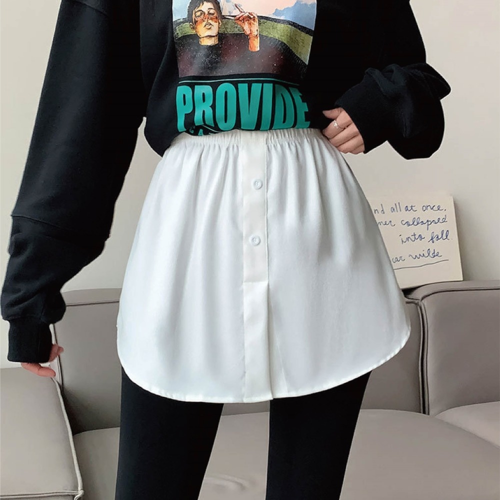 【Helena】百搭疊穿衛衣打底神器 襯衫下擺 內搭神器 假兩件裙襬 衛衣打底裙 內搭襯裙 遮屁裙【C1228】-細節圖6