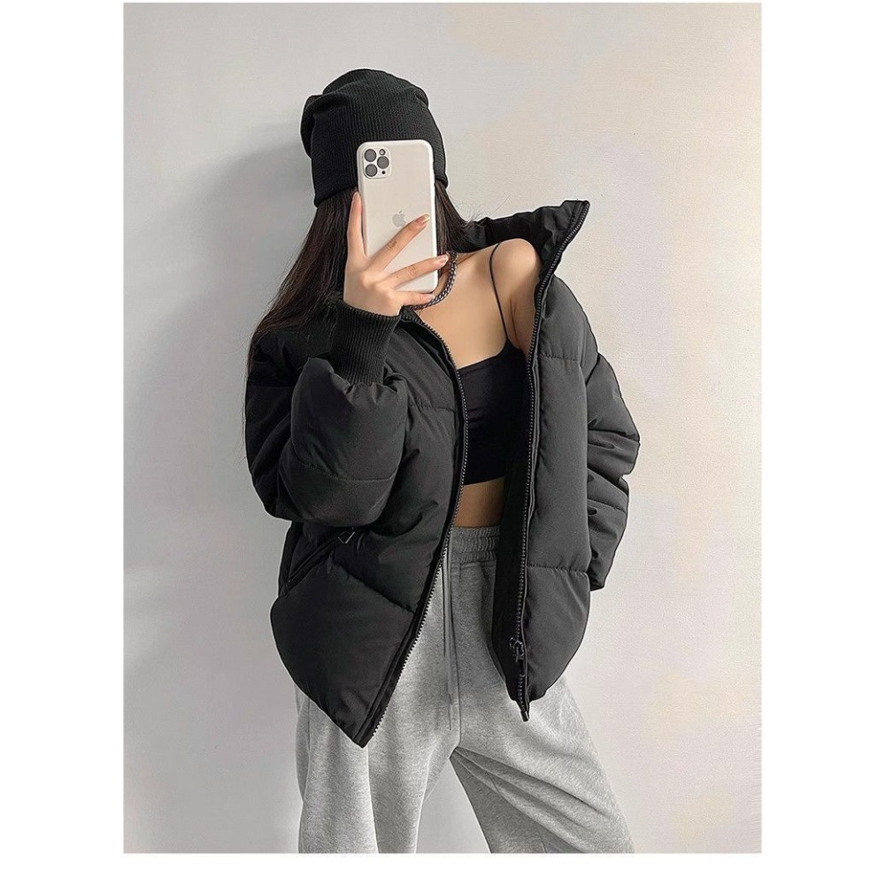 【7-ELEVEN門市團購】立領短款麵包外套 韓版鋪棉外套 羽絨棉外套 保暖寬鬆外套 棉衣 防風抗寒外套【A2234】-細節圖7