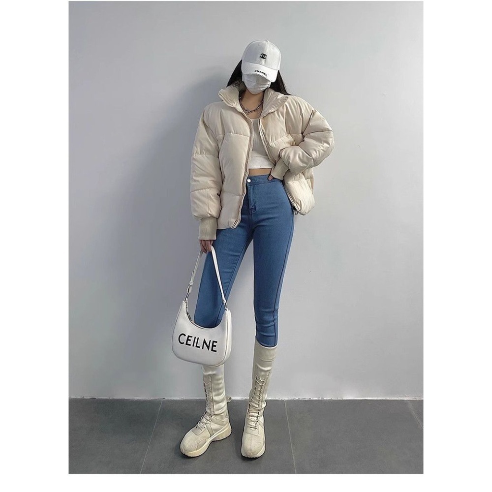 【限時購】【海麗娜】立領短款麵包外套 韓版鋪棉外套 羽絨棉外套 保暖寬鬆外套 棉衣 防風抗寒外套【A2234】-細節圖5