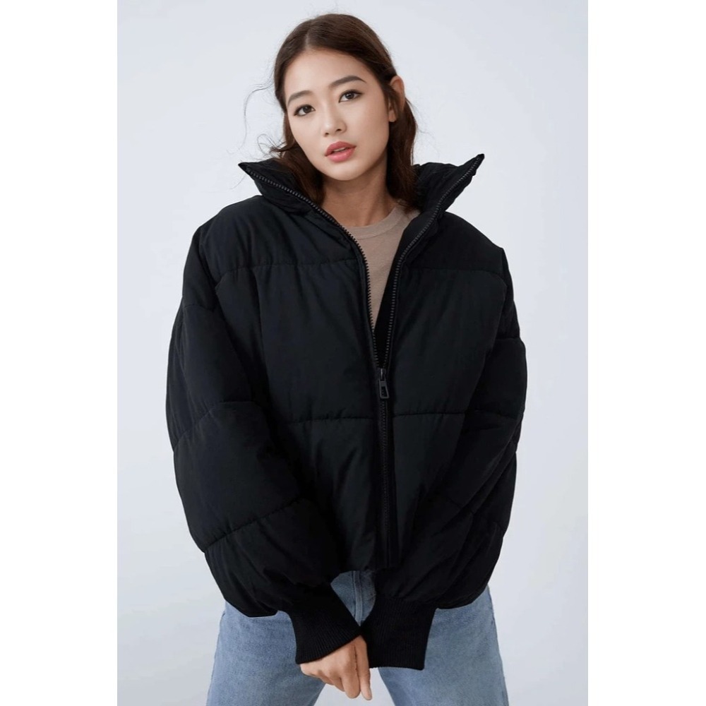【限時購】【海麗娜】立領短款麵包外套 韓版鋪棉外套 羽絨棉外套 保暖寬鬆外套 棉衣 防風抗寒外套【A2234】-細節圖9