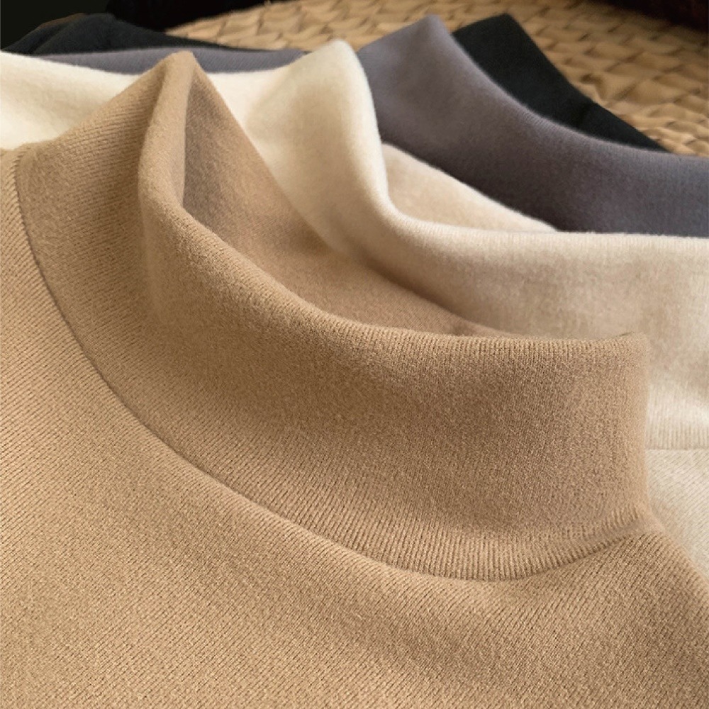 【海麗娜】雙面磨毛半高領內搭長袖 打底衫 內搭保暖 衛生衣 長袖t恤 秋冬季 上衣女 女裝【A2240】-細節圖6