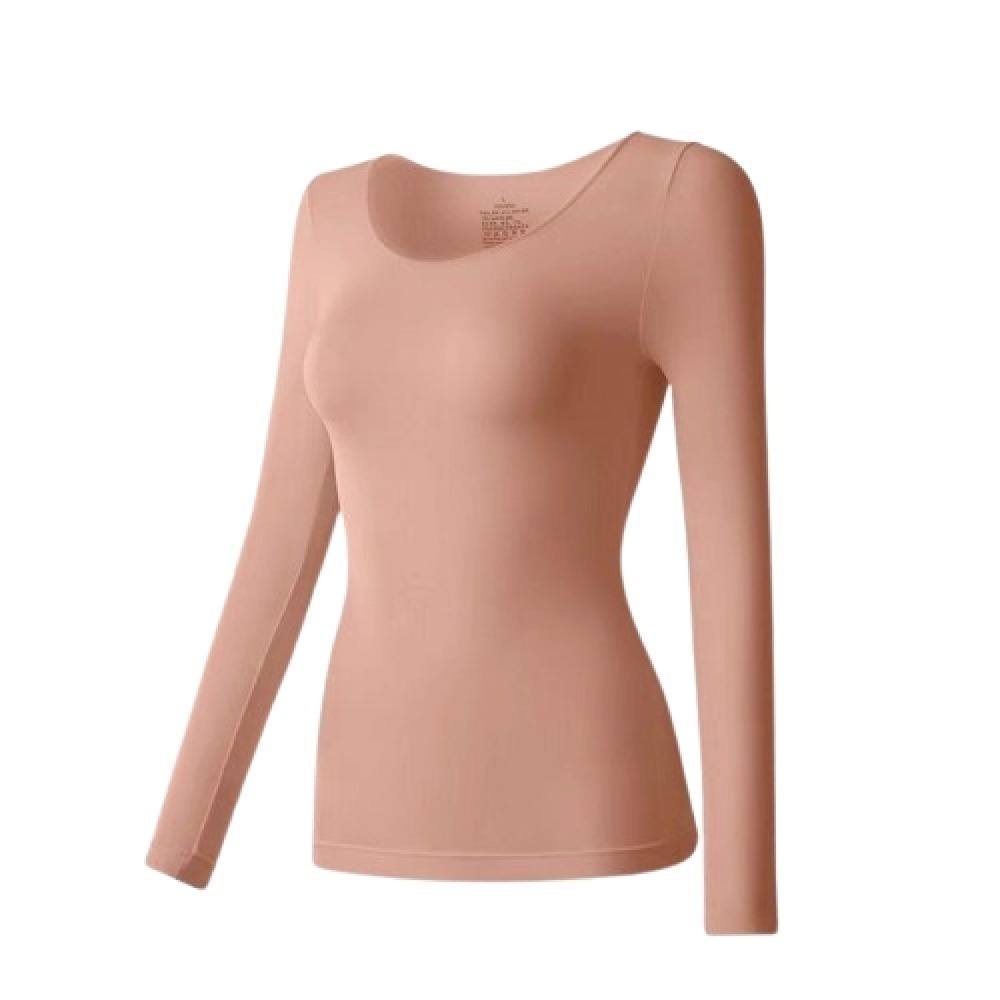 【7-ELEVEN門市團購】超薄無痕美膚衣 發熱衣 保暖內衣 高彈打底衫 衛生衣 兩件套 秋冬季 上衣女【A2229】-細節圖9