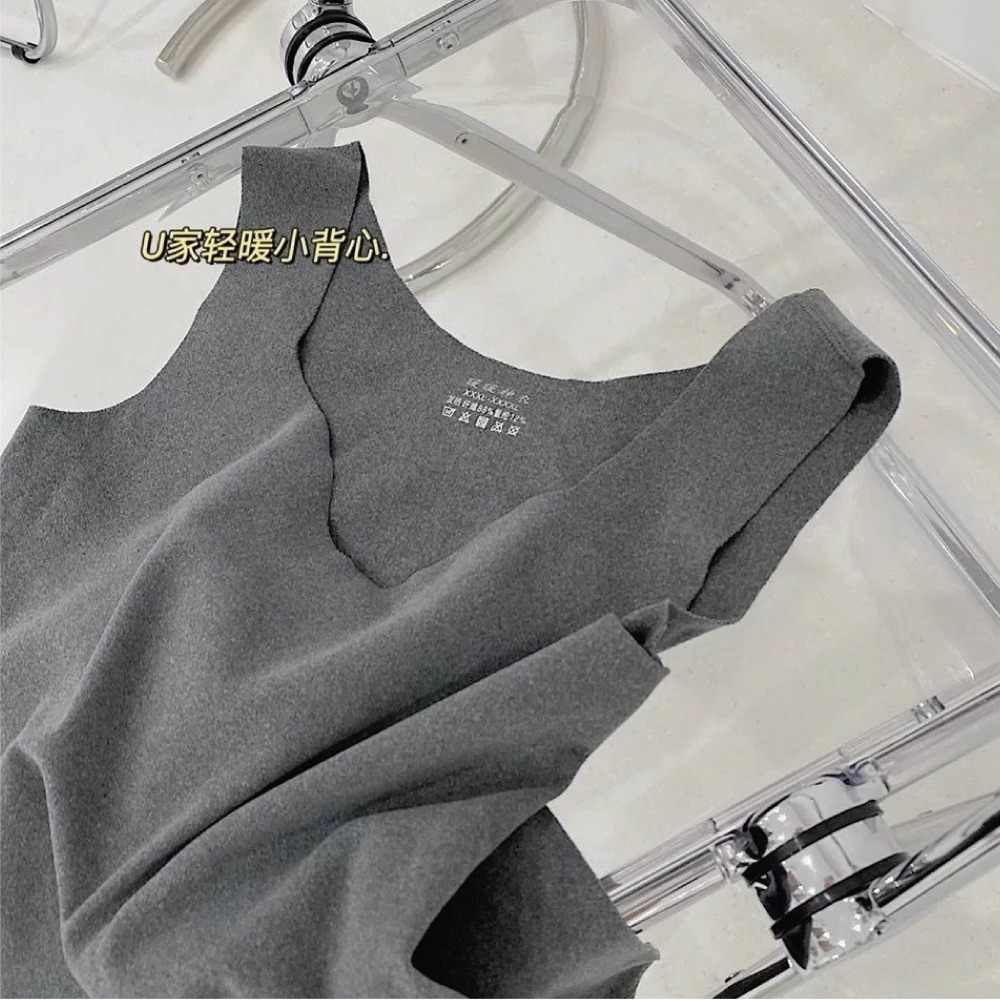 【Helena】雙面德絨U領暖暖背心 保暖內衣 發熱衣 海鷗領 磨毛背心 小可愛 韓版圓領背心 上衣女【A2226】-規格圖9