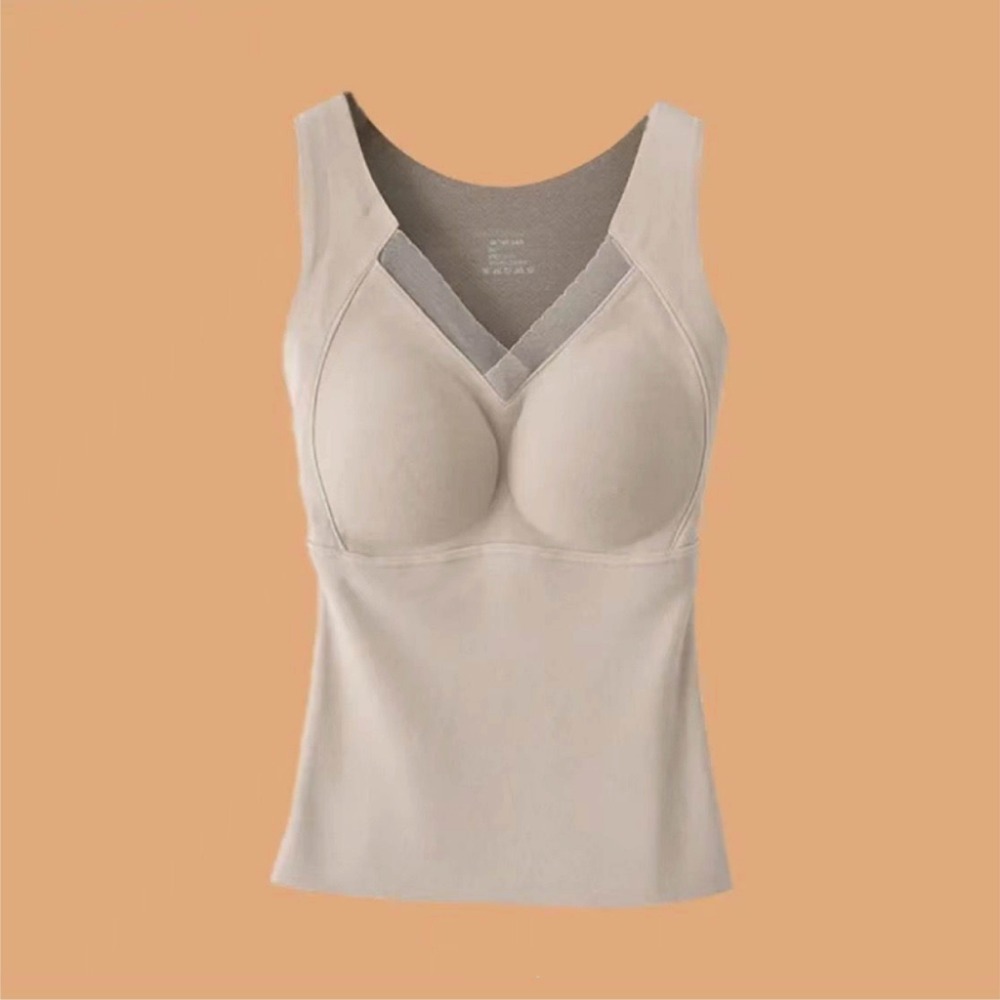 【Helena】石墨烯保暖背心 免穿內衣 發熱衣 內搭衣 帶胸墊 加絨磨毛無痕打底衫 秋冬季 背心女【A2228】-規格圖9