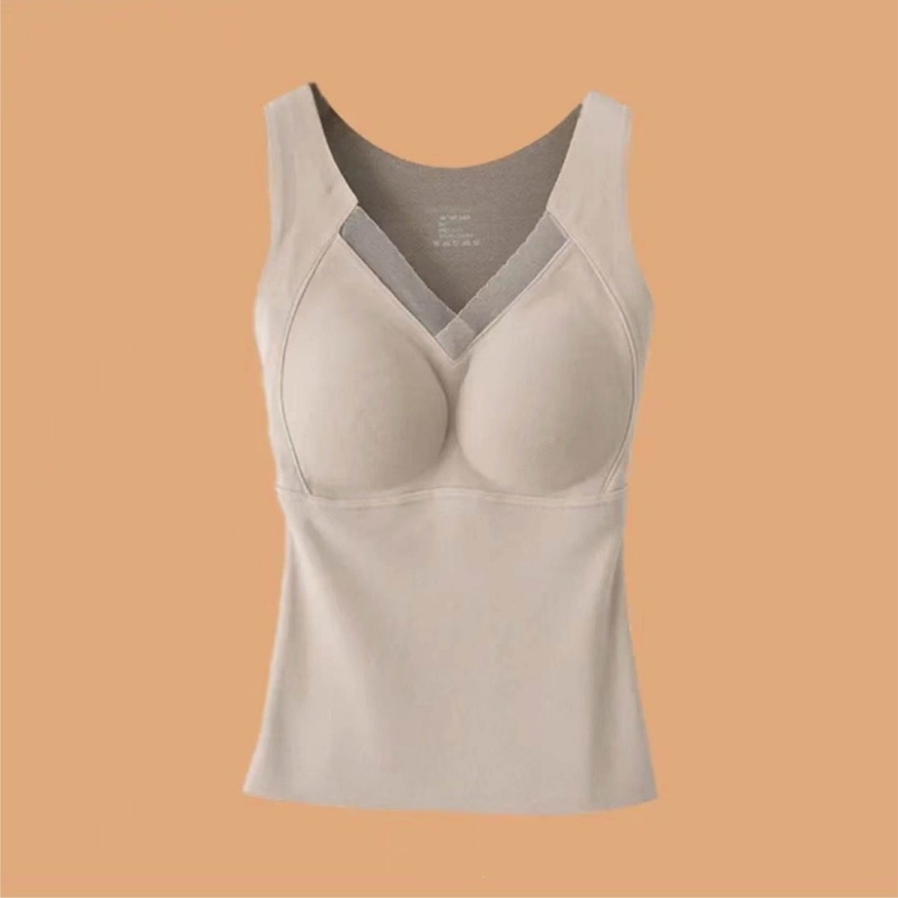 【Helena】石墨烯保暖背心 免穿內衣 發熱衣 內搭衣 帶胸墊 加絨磨毛無痕打底衫 秋冬季 背心女【A2228】-規格圖9