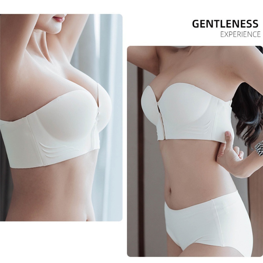 【HELENA】前扣式聚攏內衣 小胸內衣 平口內衣 小胸變大 收副乳 無痕無鋼圈防走光美背內衣 內衣女【S17】-細節圖8