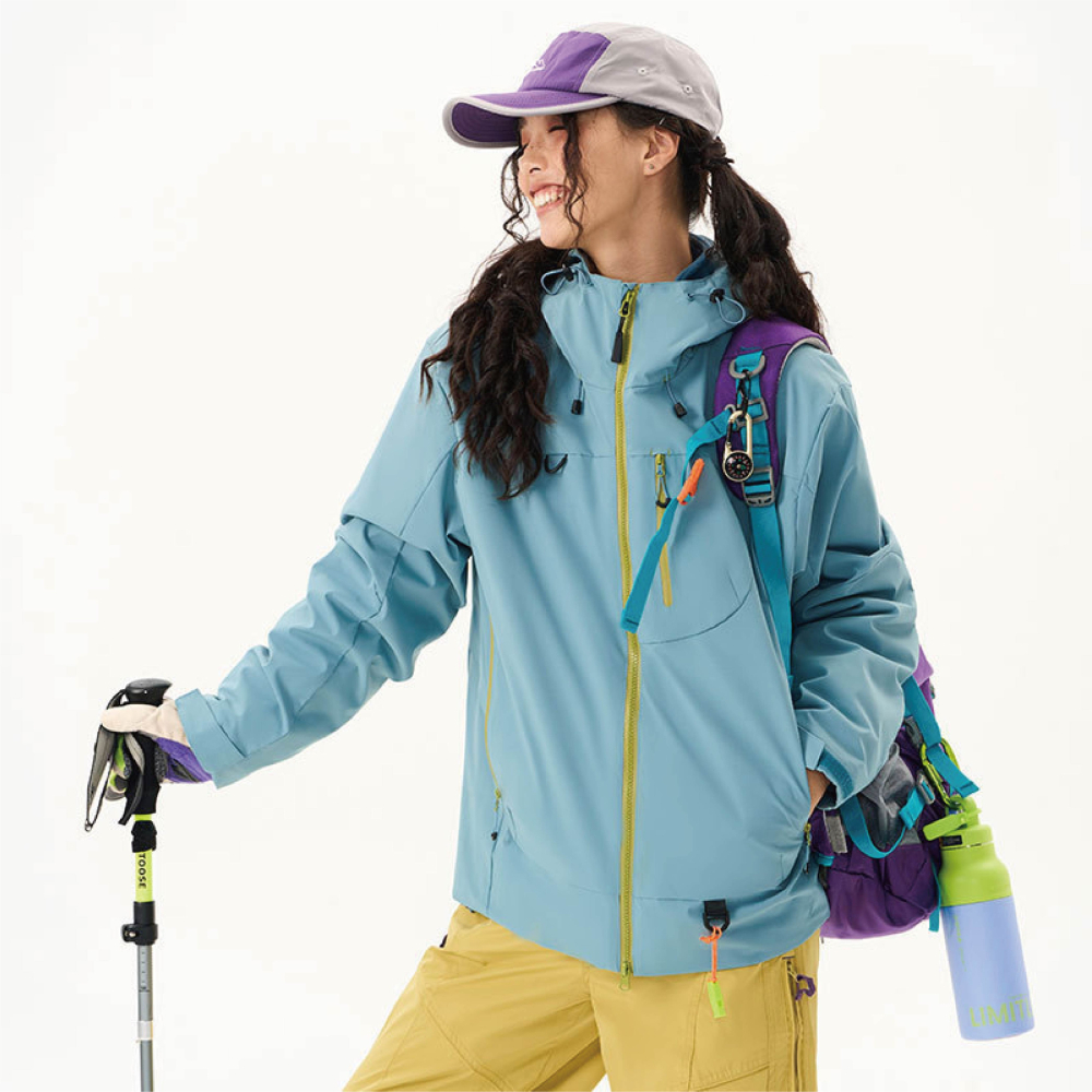 【Helena】衝鋒衣外套 防風外套 登山服 連帽外套 防水 可拆卸風衣 三合一外套 女裝 外套女【A2277】-細節圖4