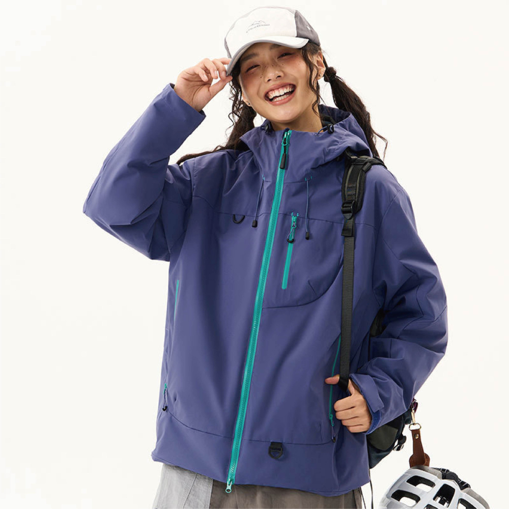 【Helena】衝鋒衣外套 防風外套 登山服 連帽外套 防水 可拆卸風衣 三合一外套 女裝 外套女【A2277】-細節圖5