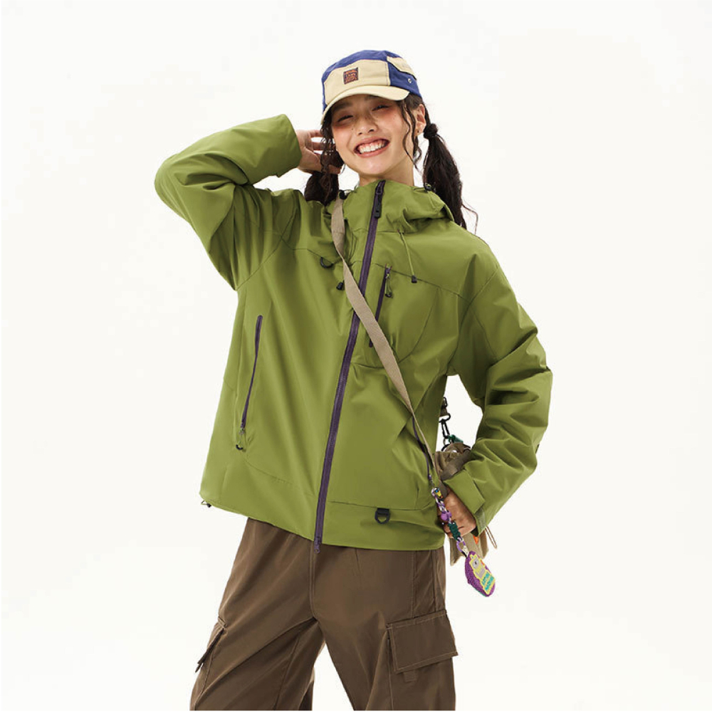 【Helena】衝鋒衣外套 防風外套 登山服 連帽外套 防水 可拆卸風衣 三合一外套 女裝 外套女【A2277】-細節圖7