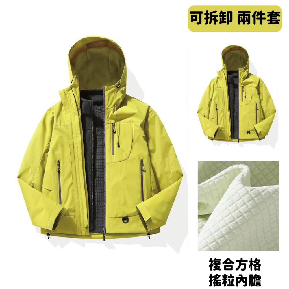 【Helena】衝鋒衣外套 防風外套 登山服 連帽外套 防水 可拆卸風衣 三合一外套 女裝 外套女【A2277】-規格圖8