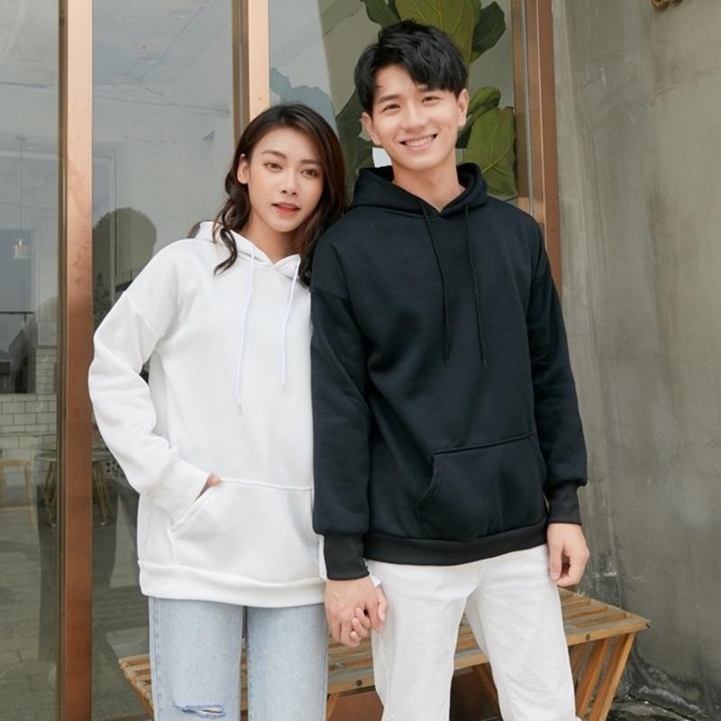 【海麗娜】韓版加絨連帽衛衣 學生衛衣 長袖上衣 帽T T恤 多色寬鬆慵懶風大碼下半身失蹤衛衣 上衣女【A24】-細節圖2