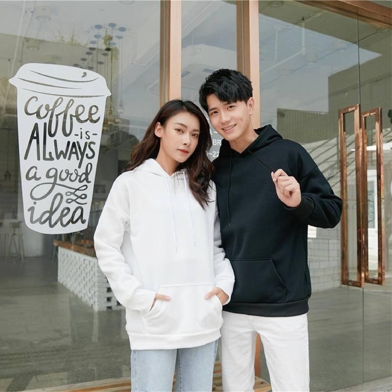 【海麗娜】韓版加絨連帽衛衣 學生衛衣 長袖上衣 帽T T恤 多色寬鬆慵懶風大碼下半身失蹤衛衣 上衣女【A24】-細節圖8