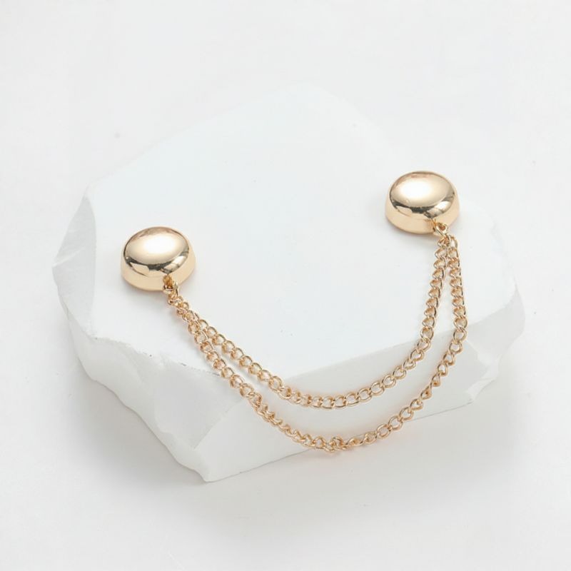 【海麗娜】衣服磁吸固定夾 褲子可拆收腰扣 鍊條固定扣 防拖地神器 褲腳夾 釦子 袖口免縫調節可調免釘磁釦 【D143】-細節圖8