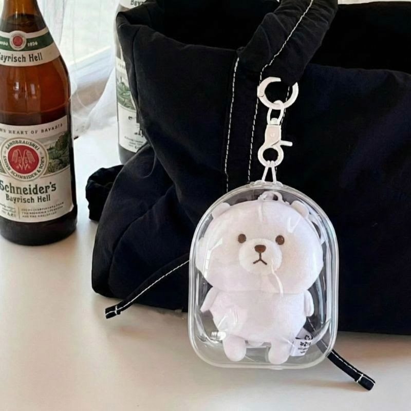 【海麗娜】10cm娃透明遛娃包 吊飾公仔娃包 娃娃盲盒痛包 曬娃包 外出包 娃娃收納公仔收納展示防塵掛件 【D147】-細節圖3