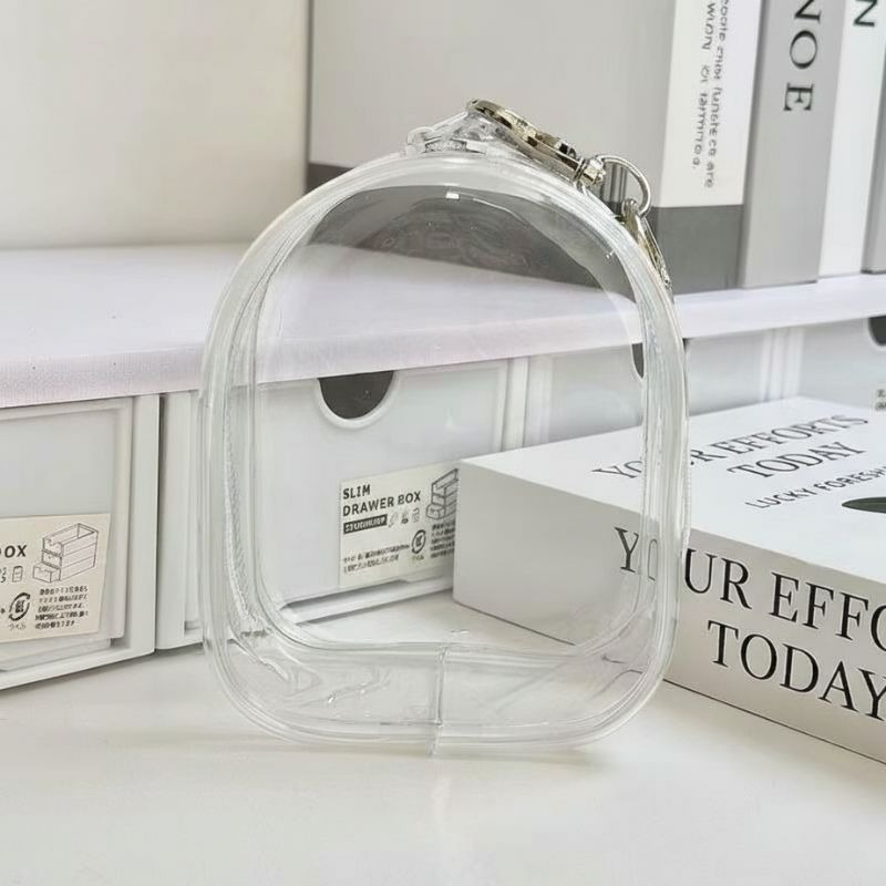 【海麗娜】10cm娃透明遛娃包 吊飾公仔娃包 娃娃盲盒痛包 曬娃包 外出包 娃娃收納公仔收納展示防塵掛件 【D147】-細節圖8