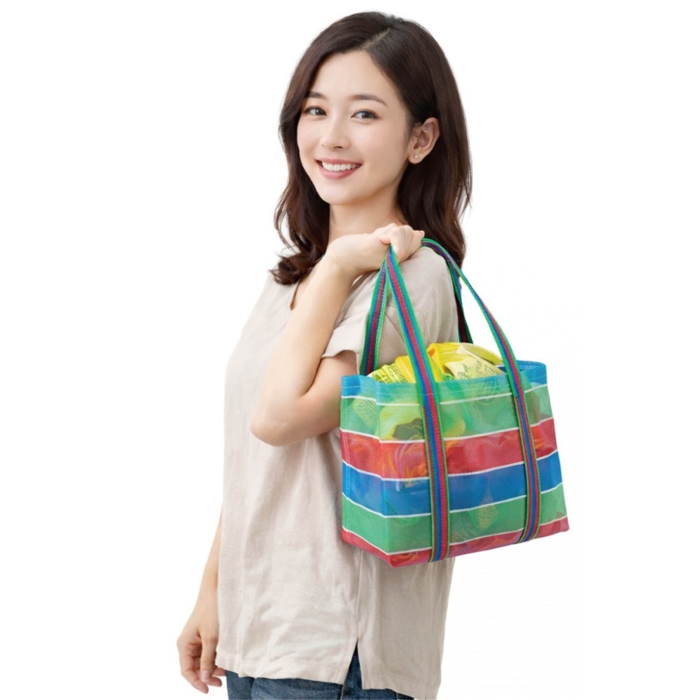 【7-ELEVEN門市團購】【海麗娜】茄芷袋 臺灣 lv 買菜袋子 便當袋 尼龍袋 阿嬤袋 復古手提袋 嘎機【F21】-細節圖4