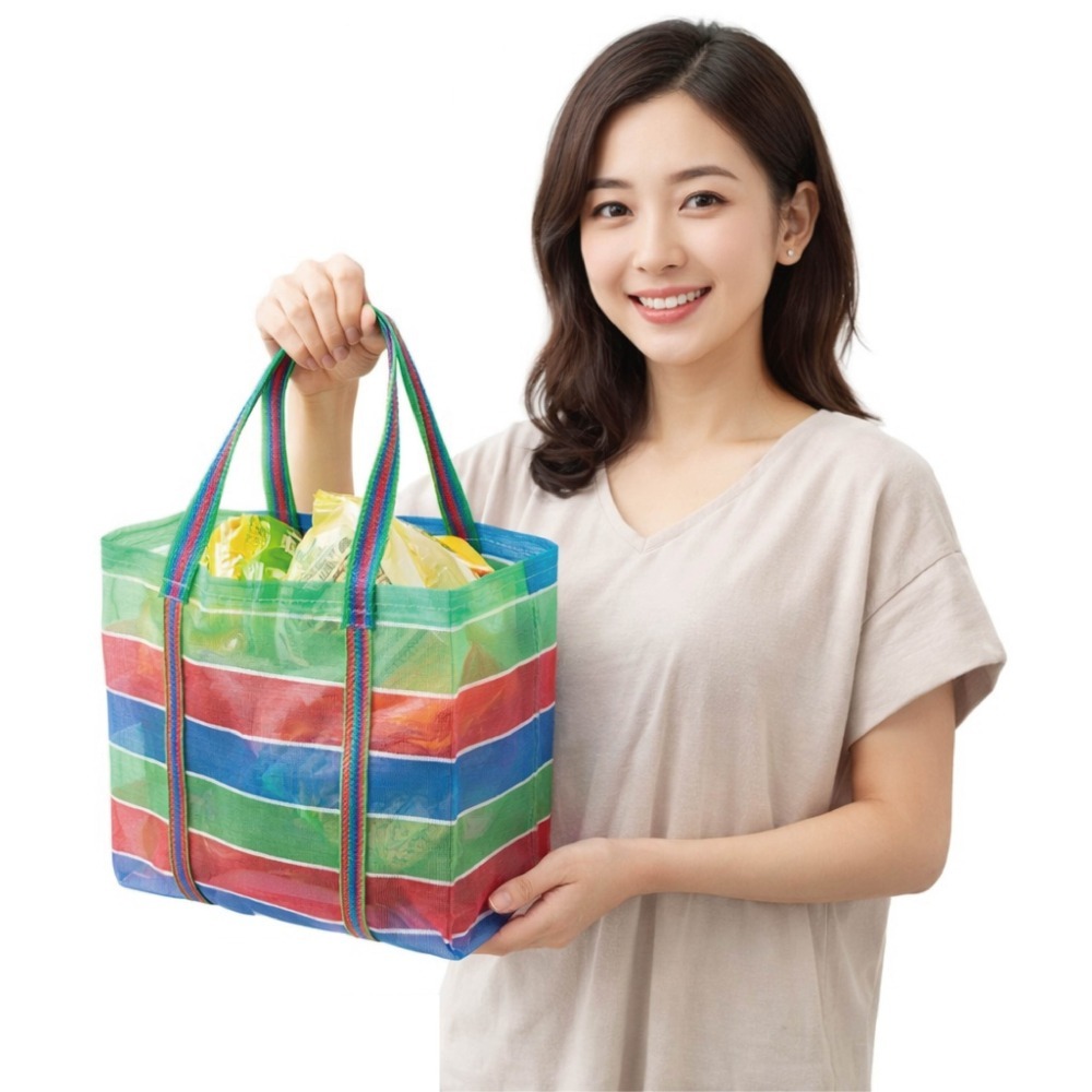 【7-ELEVEN門市團購】【海麗娜】茄芷袋 臺灣 lv 買菜袋子 便當袋 尼龍袋 阿嬤袋 復古手提袋 嘎機【F21】-細節圖5