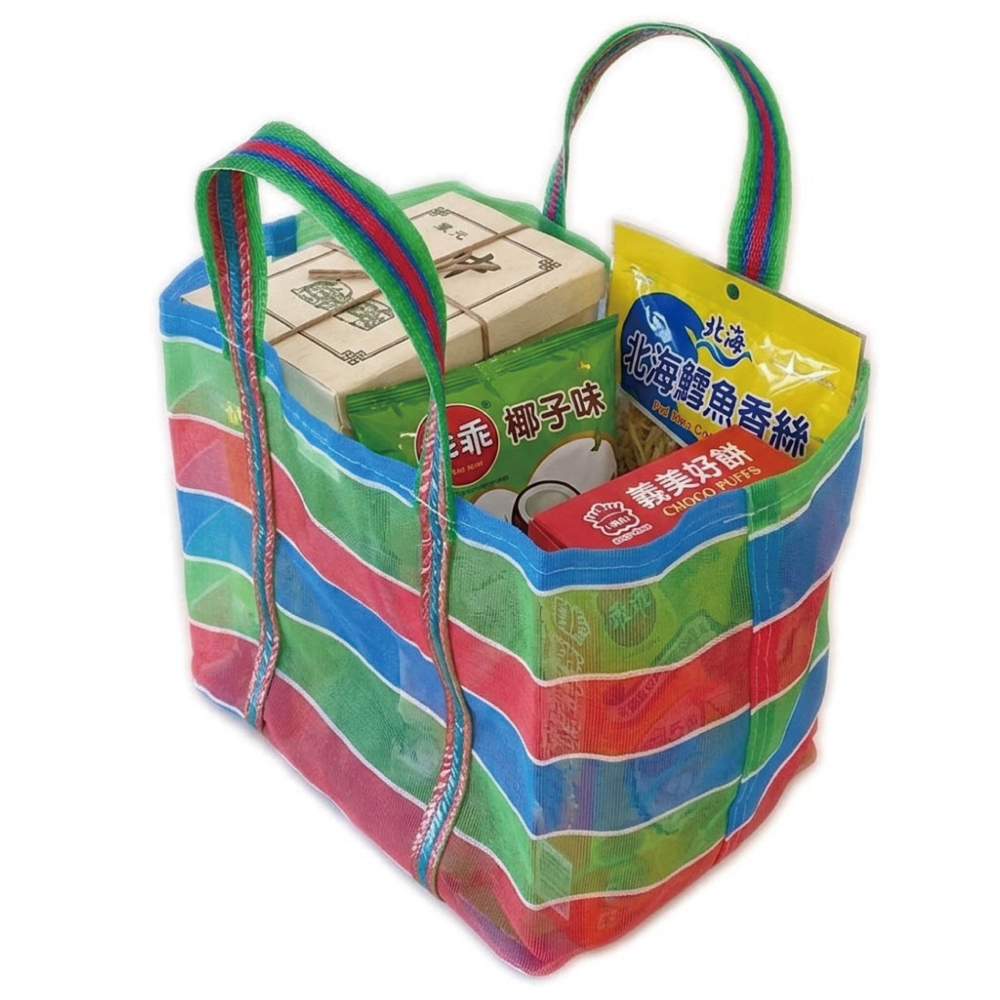 【海麗娜】茄芷袋 臺灣 lv 買菜袋子 便當袋 尼龍袋 阿嬤袋 復古手提袋 嘎機【F21】-細節圖2