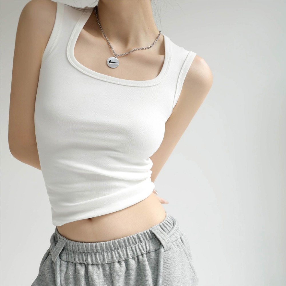 【限時購】【海麗娜】寬肩帶方領背心 無袖背心 小背心 遮副乳 西裝內搭 修身顯瘦百搭上衣 背心女 女裝【A1202】-規格圖10