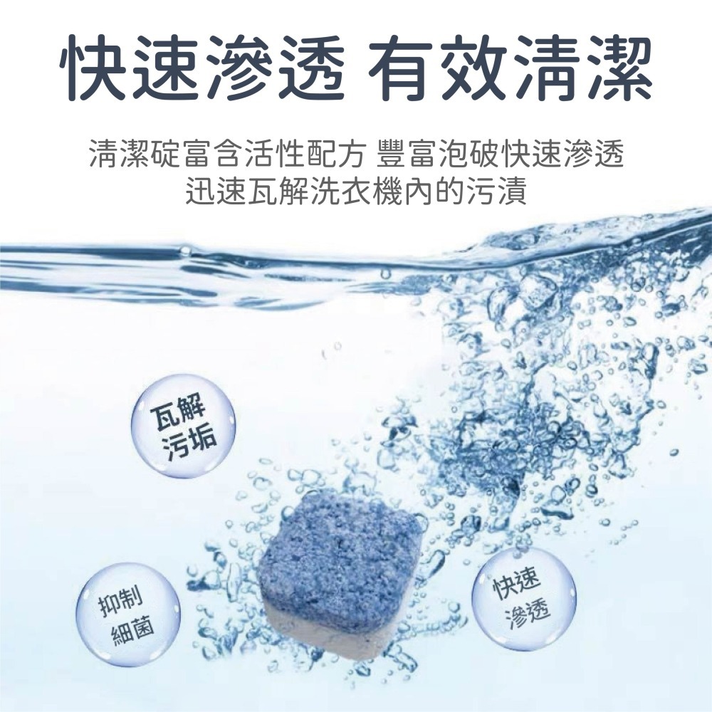 【海麗娜】洗衣機清潔錠  洗衣機泡騰片 洗衣槽去汙錠 發泡錠 濃縮消毒塊 洗衣機槽 生活小物【D141】-細節圖5