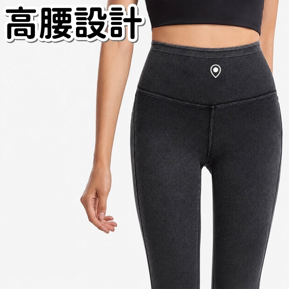 【海麗娜】高腰鬆緊腰牛仔褲 鉛筆褲 緊身褲 打底褲 韓版顯瘦貼身修身顯高小腳窄管褲 女裝 褲子女【C1257】-細節圖5