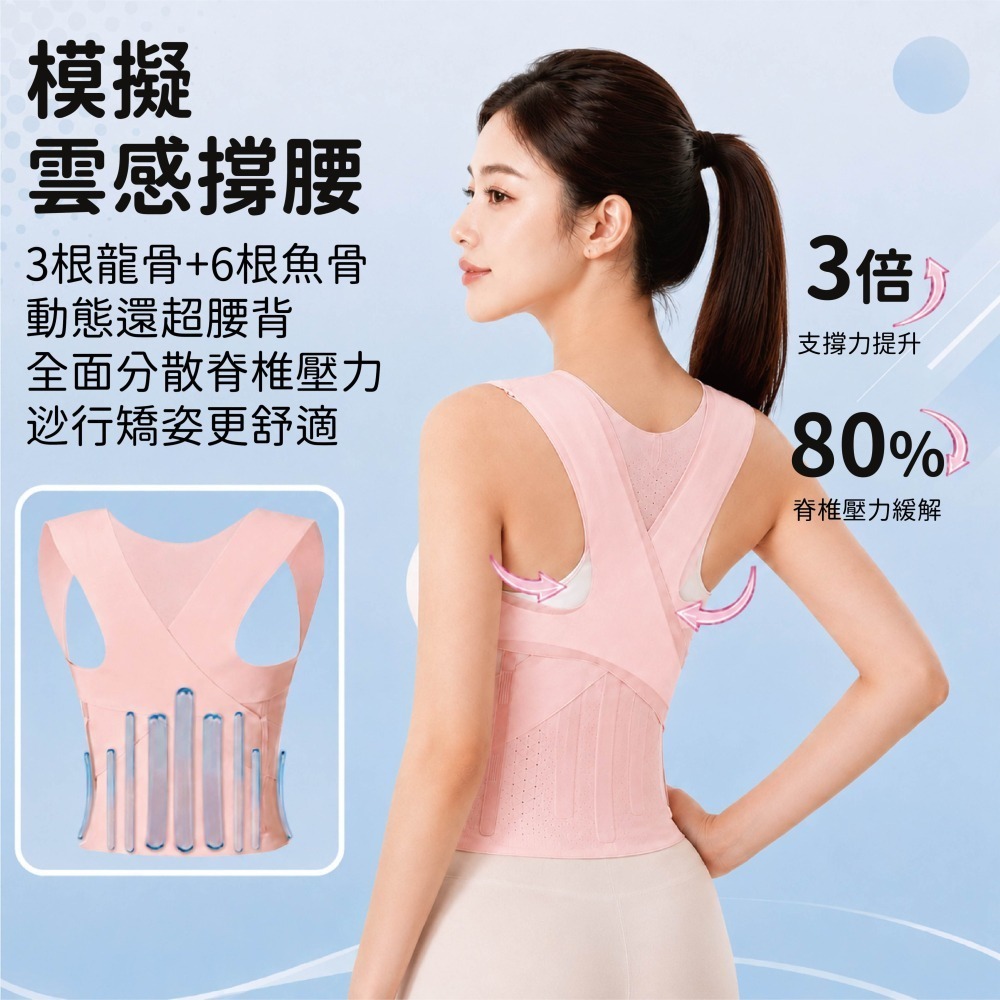 【海麗娜】無痕美姿帶 收肩背帶 健身美姿帶 體態美背 背部訓練帶 背部支撐帶 開肩挺胸直背 輔助帶【A1246】-細節圖5