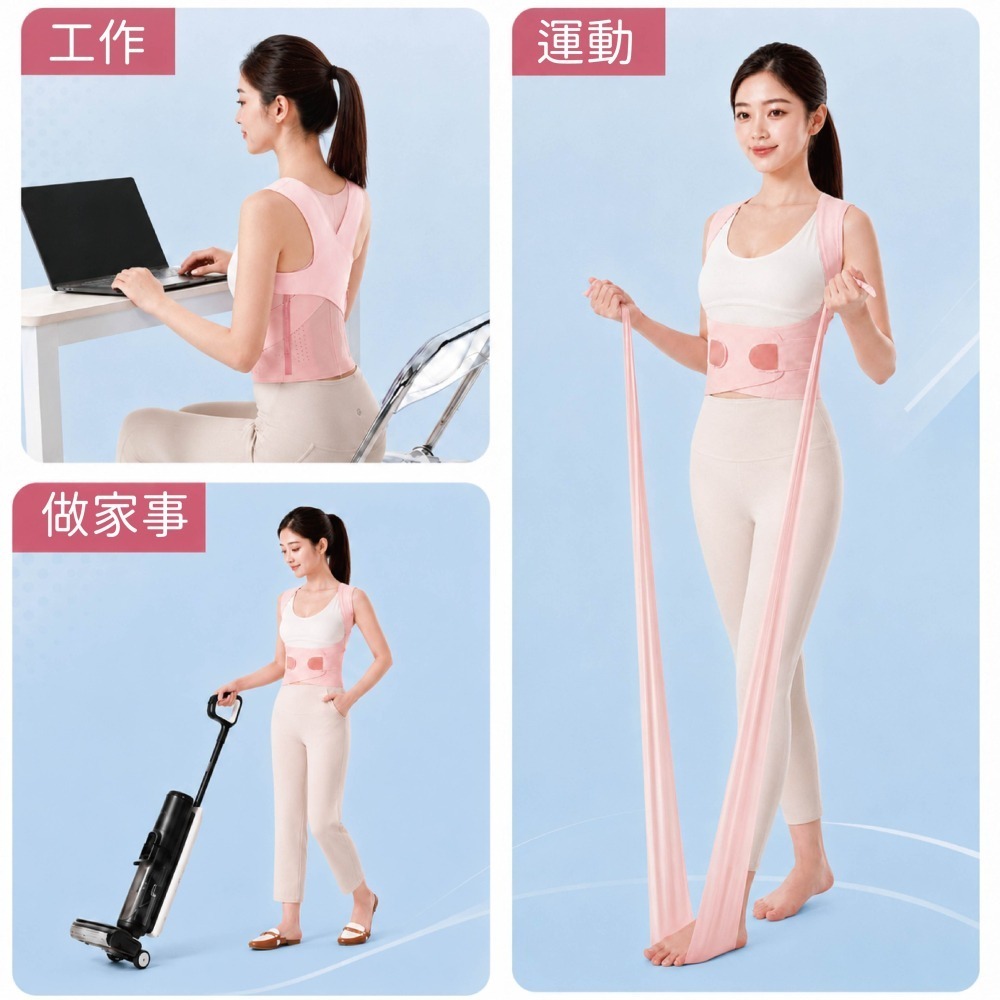 【海麗娜】無痕美姿帶 收肩背帶 健身美姿帶 體態美背 背部訓練帶 背部支撐帶 開肩挺胸直背 輔助帶【A1246】-細節圖6