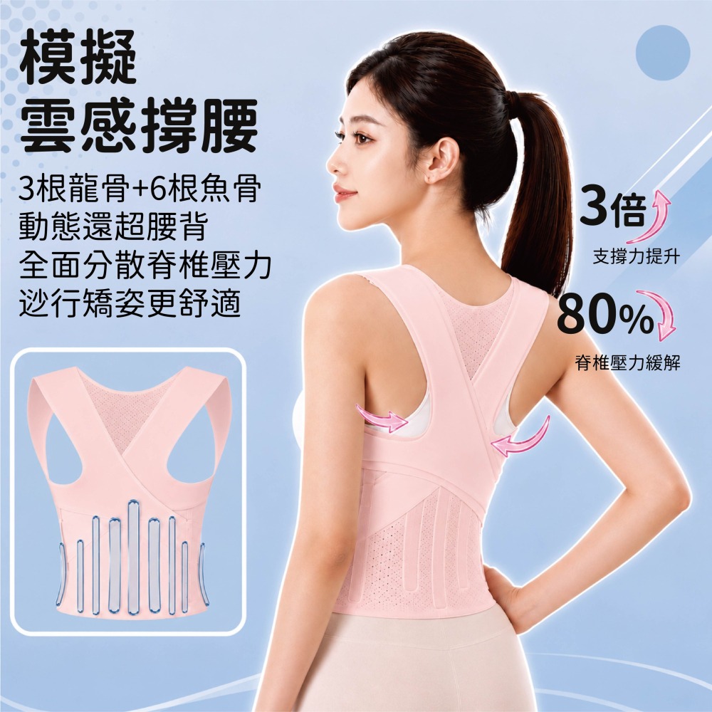 【限時購】【海麗娜】無痕美姿帶 收肩背帶 健身美姿帶 體態美背 背部訓練帶 背部支撐帶 開肩挺胸直背【A1246】-細節圖6