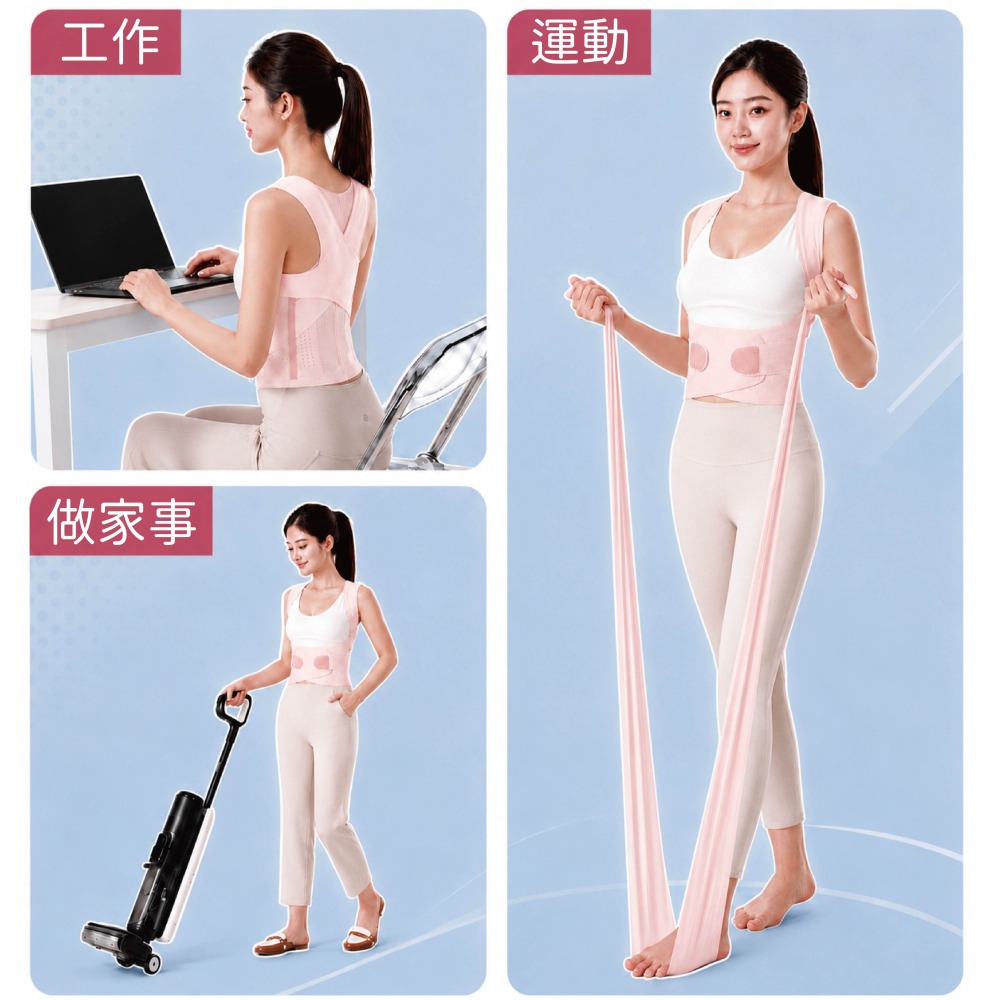 【限時購】【海麗娜】無痕美姿帶 收肩背帶 健身美姿帶 體態美背 背部訓練帶 背部支撐帶 開肩挺胸直背【A1246】-細節圖7
