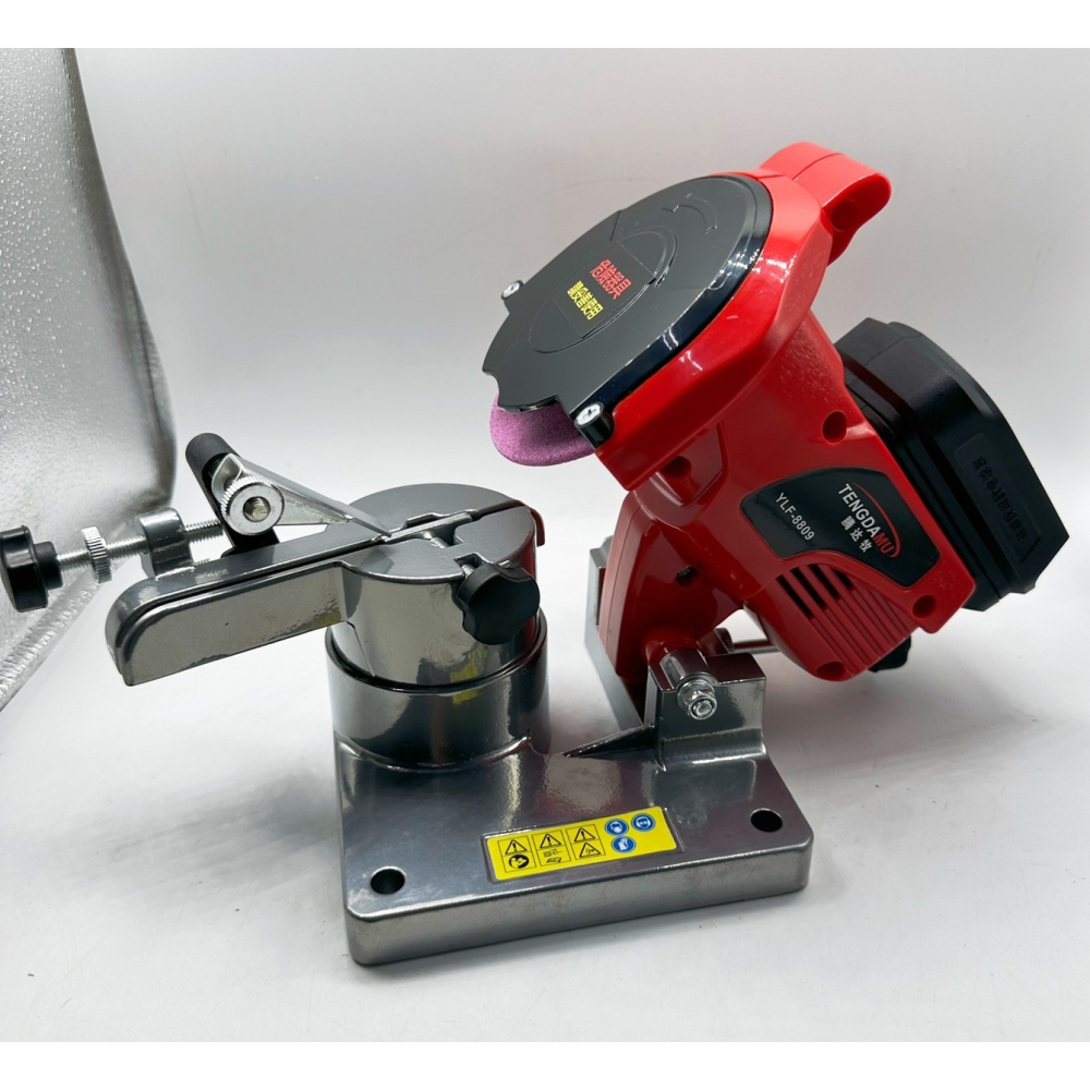 鋰電磨鏈機 通用牧田18V插腳 充電式桌上型磨鏈機 鋰電台式磨鏈機 鏈條打磨機(不含電池)-細節圖5