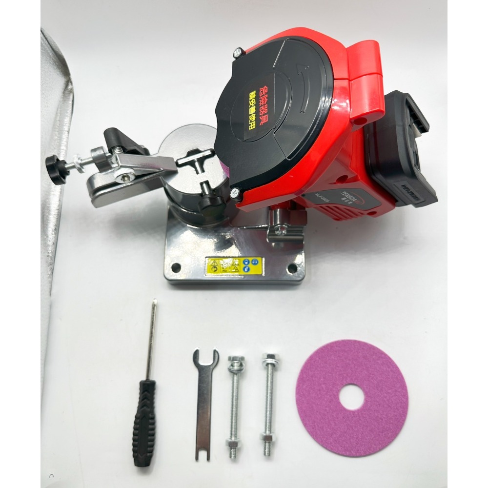 鋰電磨鏈機 通用牧田18V插腳 充電式桌上型磨鏈機 鋰電台式磨鏈機 鏈條打磨機(不含電池)-規格圖11