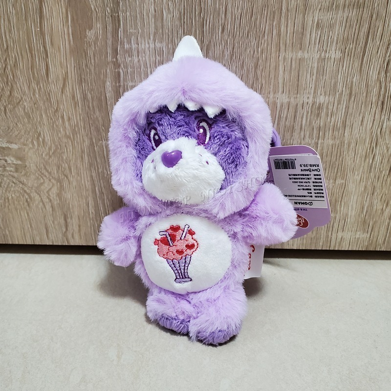 【NIUI SHOP】彩虹熊 吊飾 Care Bears 恐龍裝扮 垂耳兔款 兔耳裝 鑰匙圈【16cm】正版雷標 A1-規格圖8